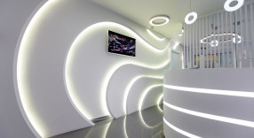 Гипсовая световая 3D панель Zaha Flow Curl